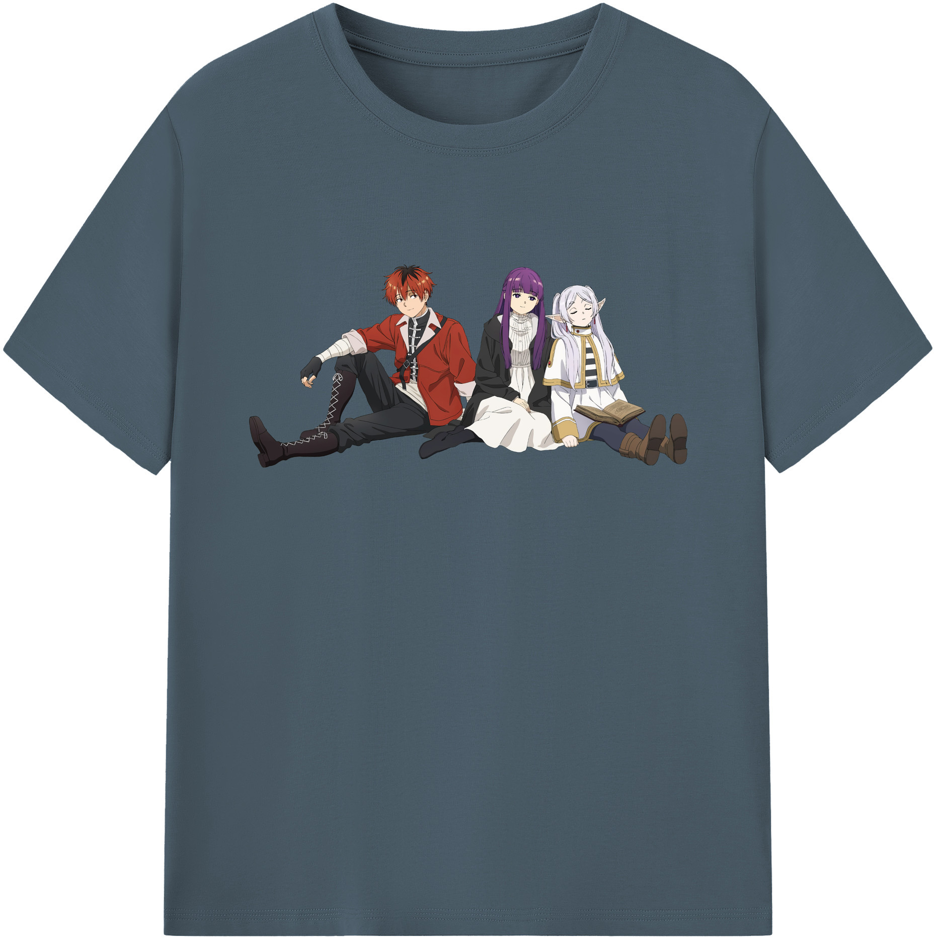 （画像用） 葬送のフリーレン Frieren 綿100％半袖Tシャツ（フロントプリント）